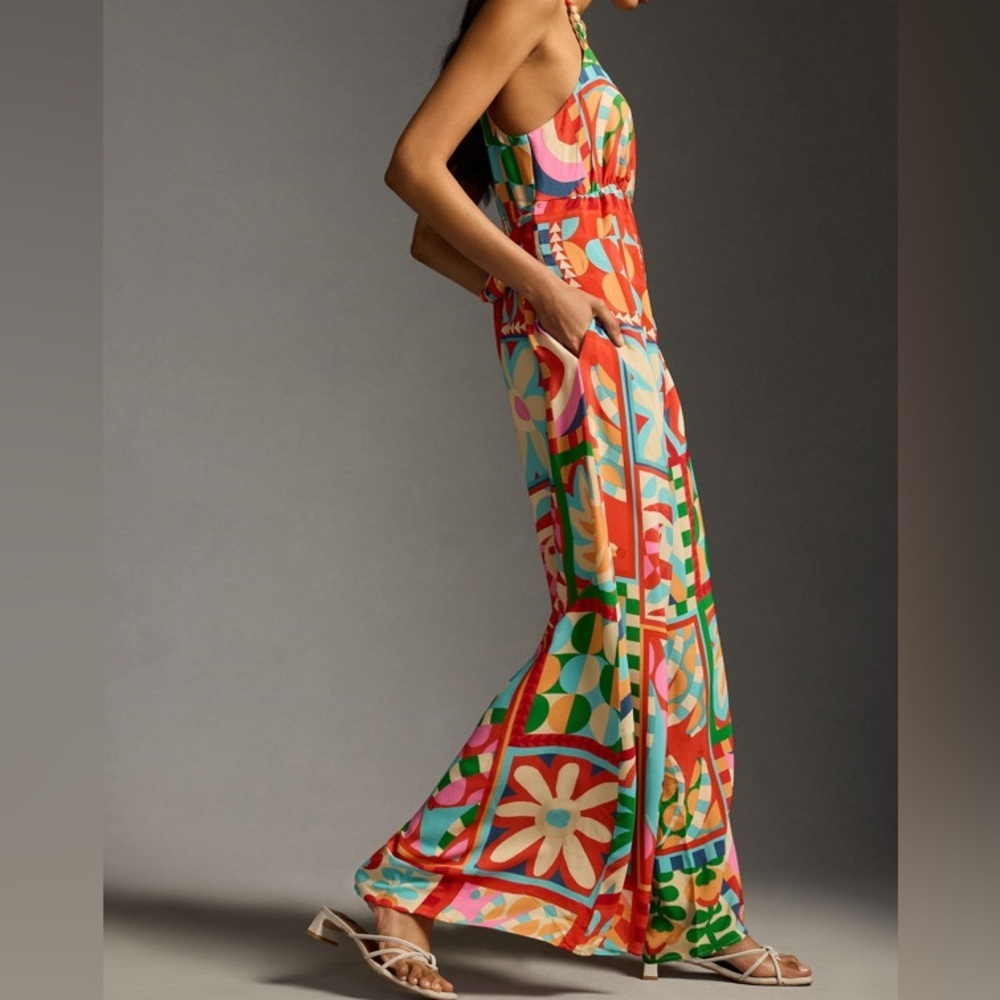 FARM Rio Cutout Halter Jumpsuit Size M - Picture 5 of 10